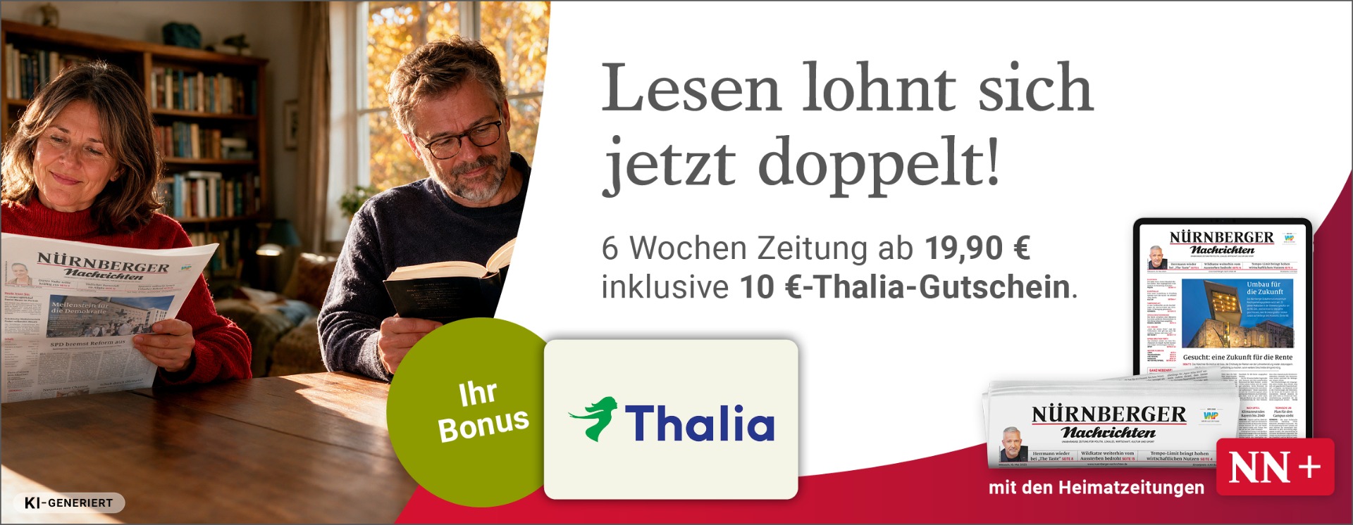 Herbstangebot: 6 Wochen Zeitung + 10 € Gutschein