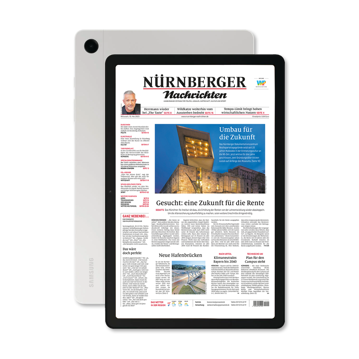 Samsung Tablet, silber